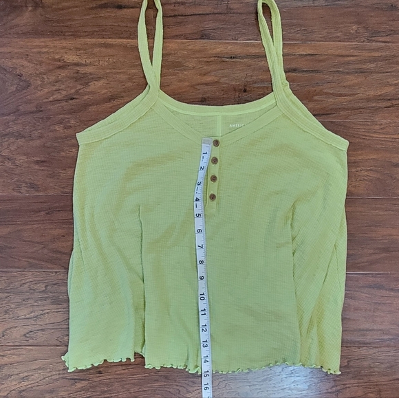 American Eagle Boho Bohemian Green Flowy Tank Top Size XS NWT Never Worn - Picture 8 of 8